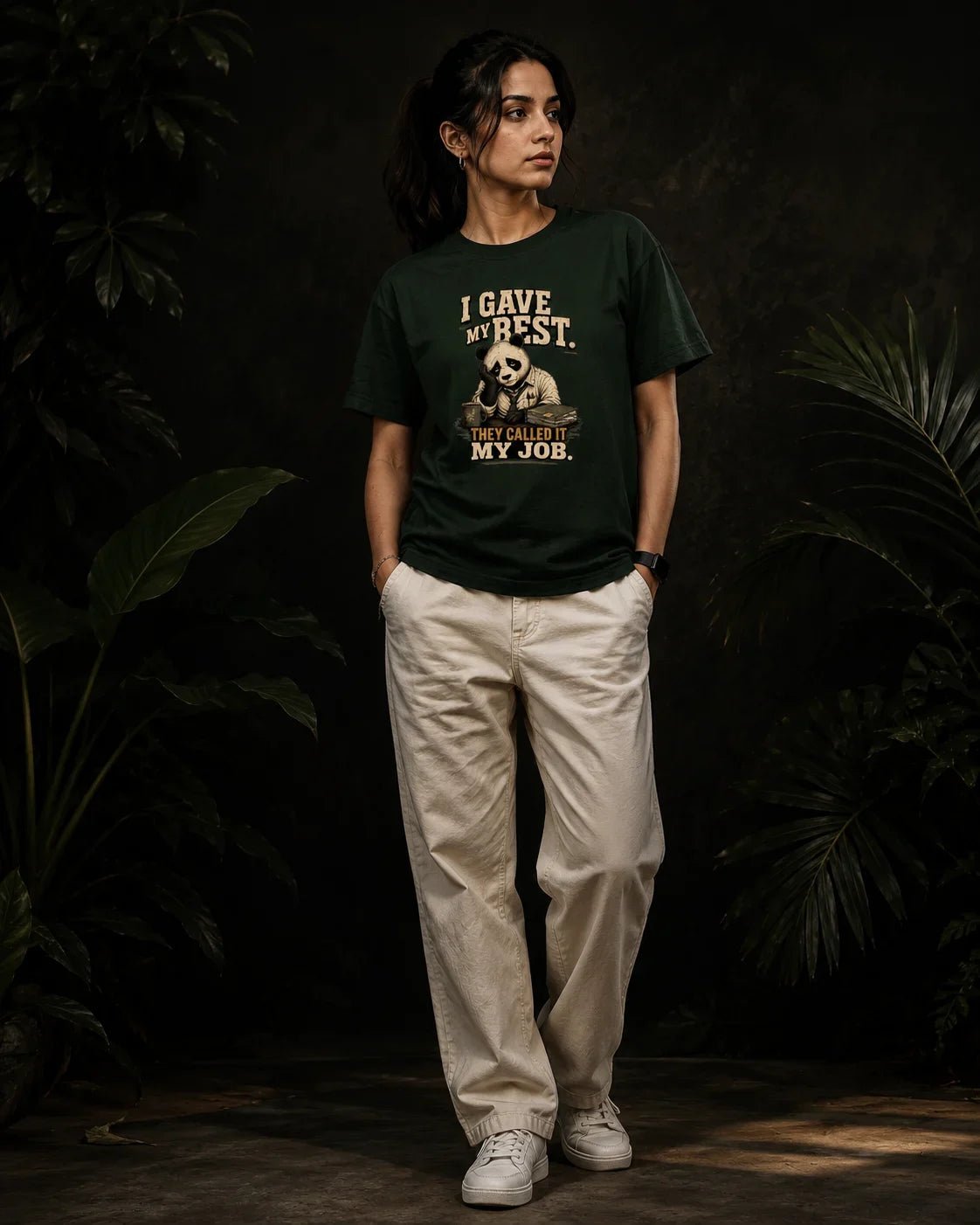 I Gave My Best, They Called It My Job Bottle Green T-shirt