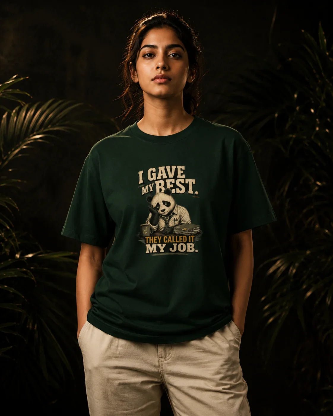 I Gave My Best, They Called It My Job Bottle Green T-shirt