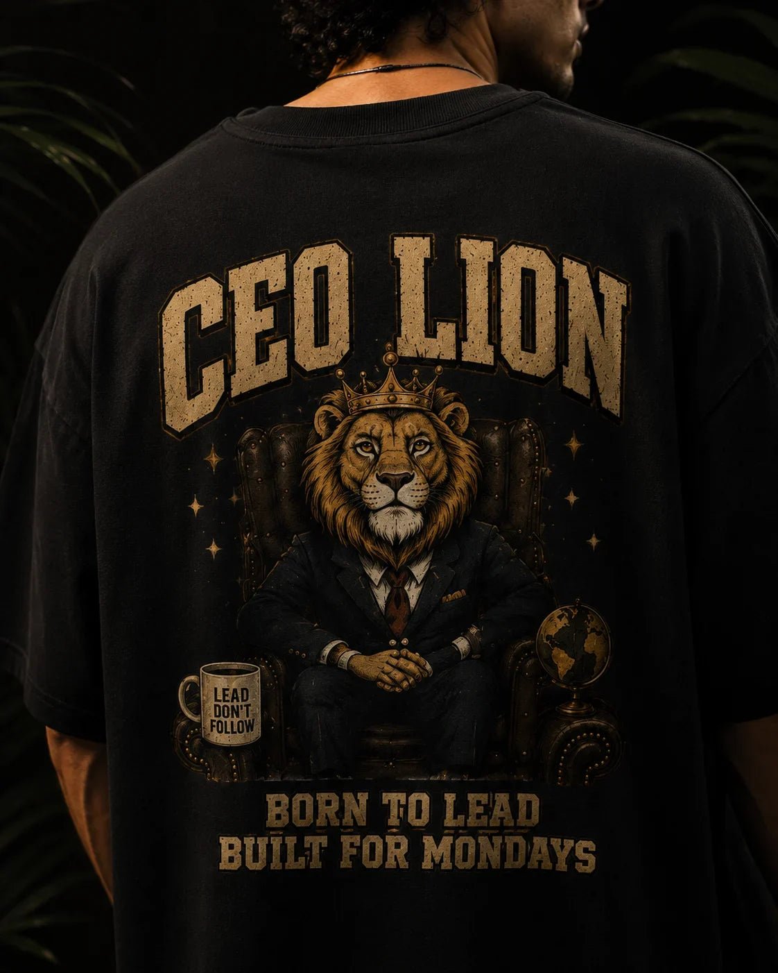 CEO Lion Black Oversized T-shirt 