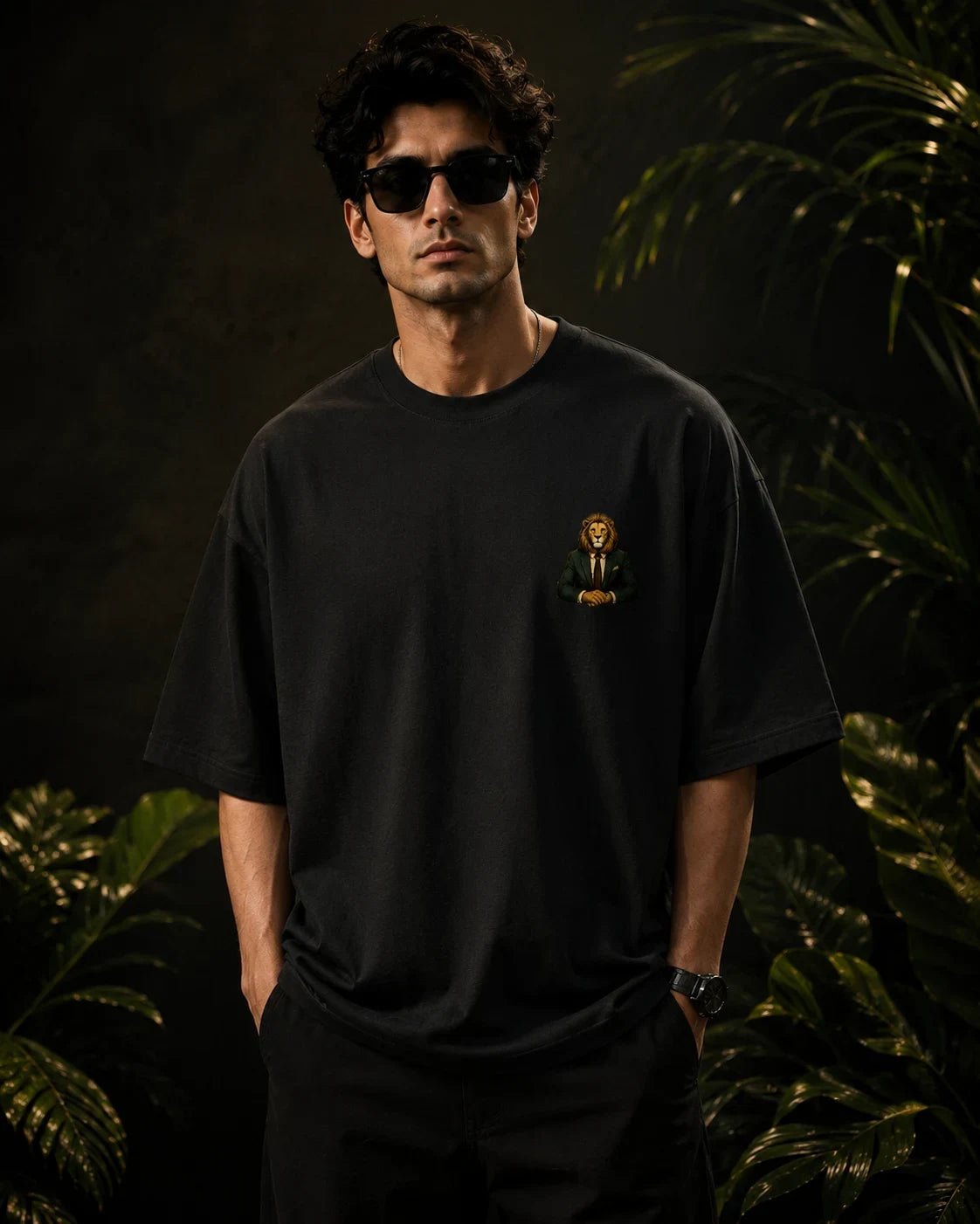 CEO Lion Black Oversized T-shirt 