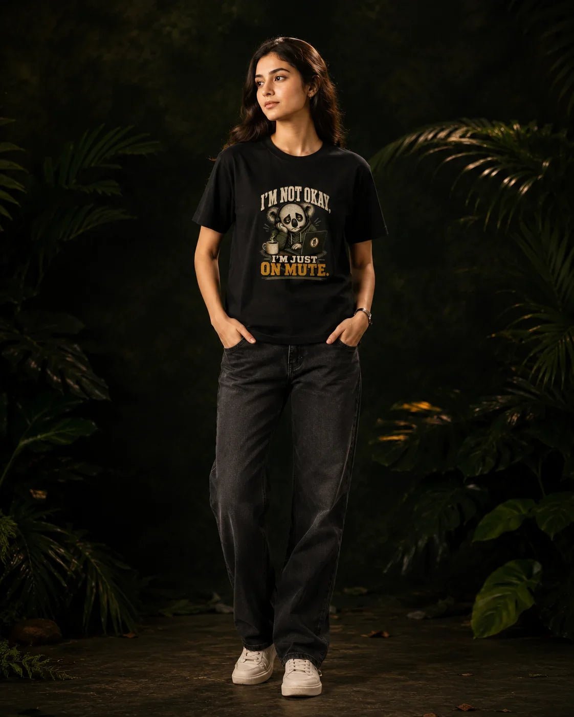 I’m Not Okay, I’m Just On Mute Black T-shirt
