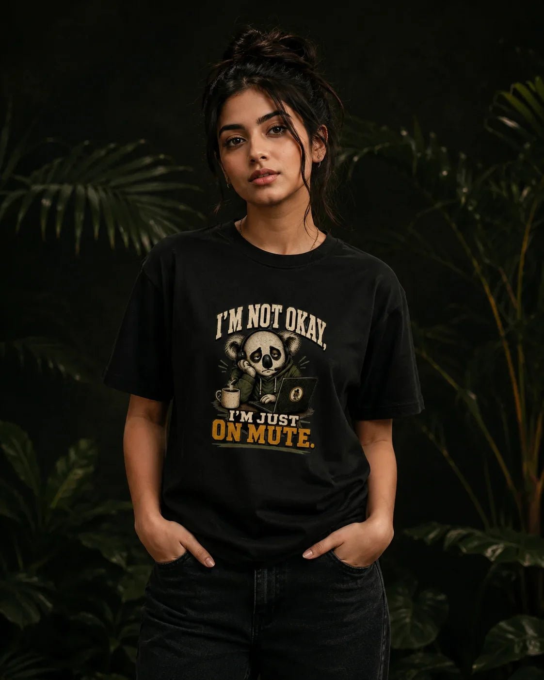 I’m Not Okay, I’m Just On Mute Black T-shirt