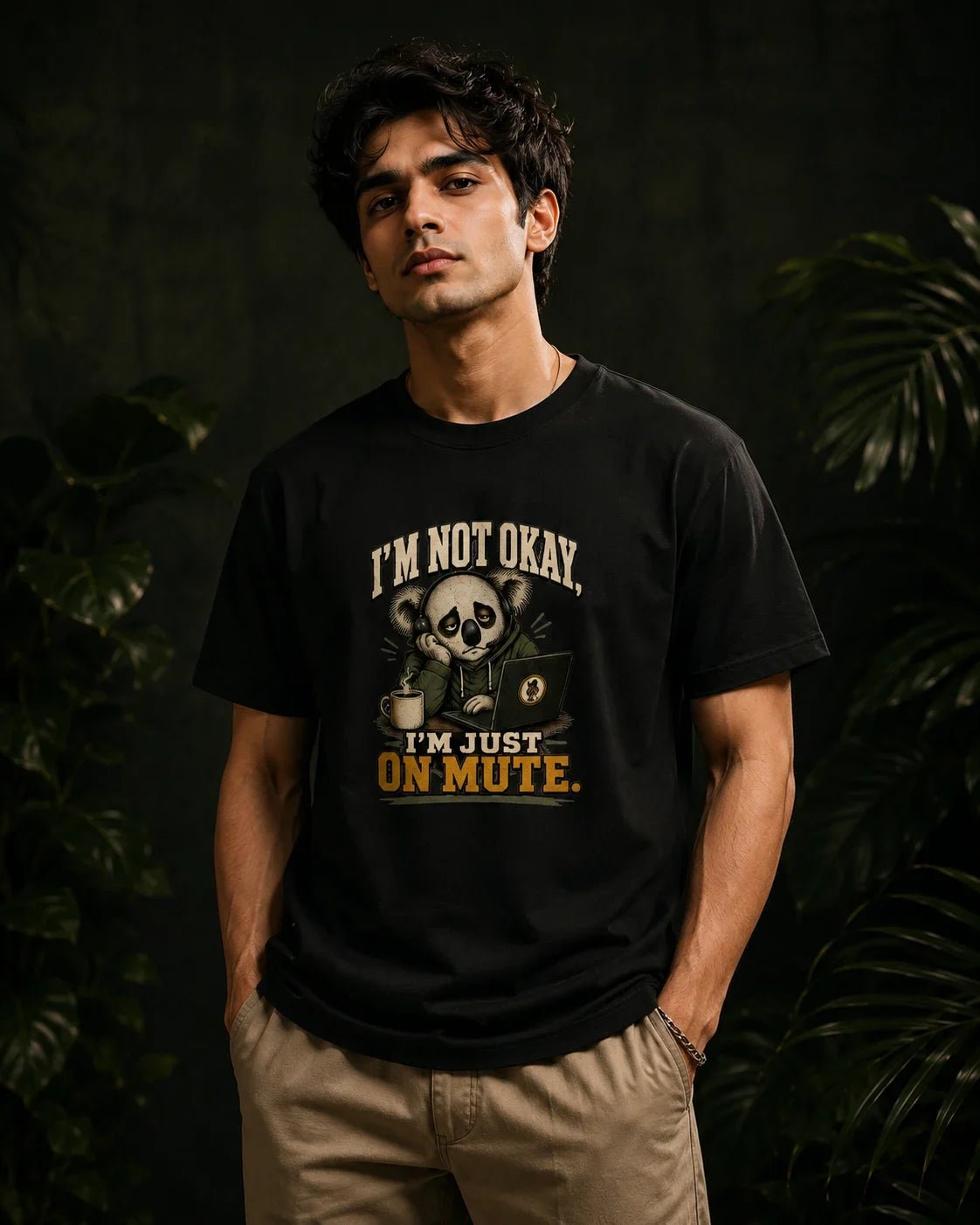 I’m Not Okay, I’m Just On Mute Black T-shirt