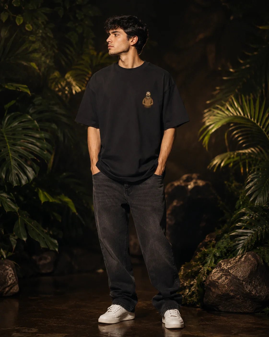 Meeting Dodo Black Oversized T-Shirt  