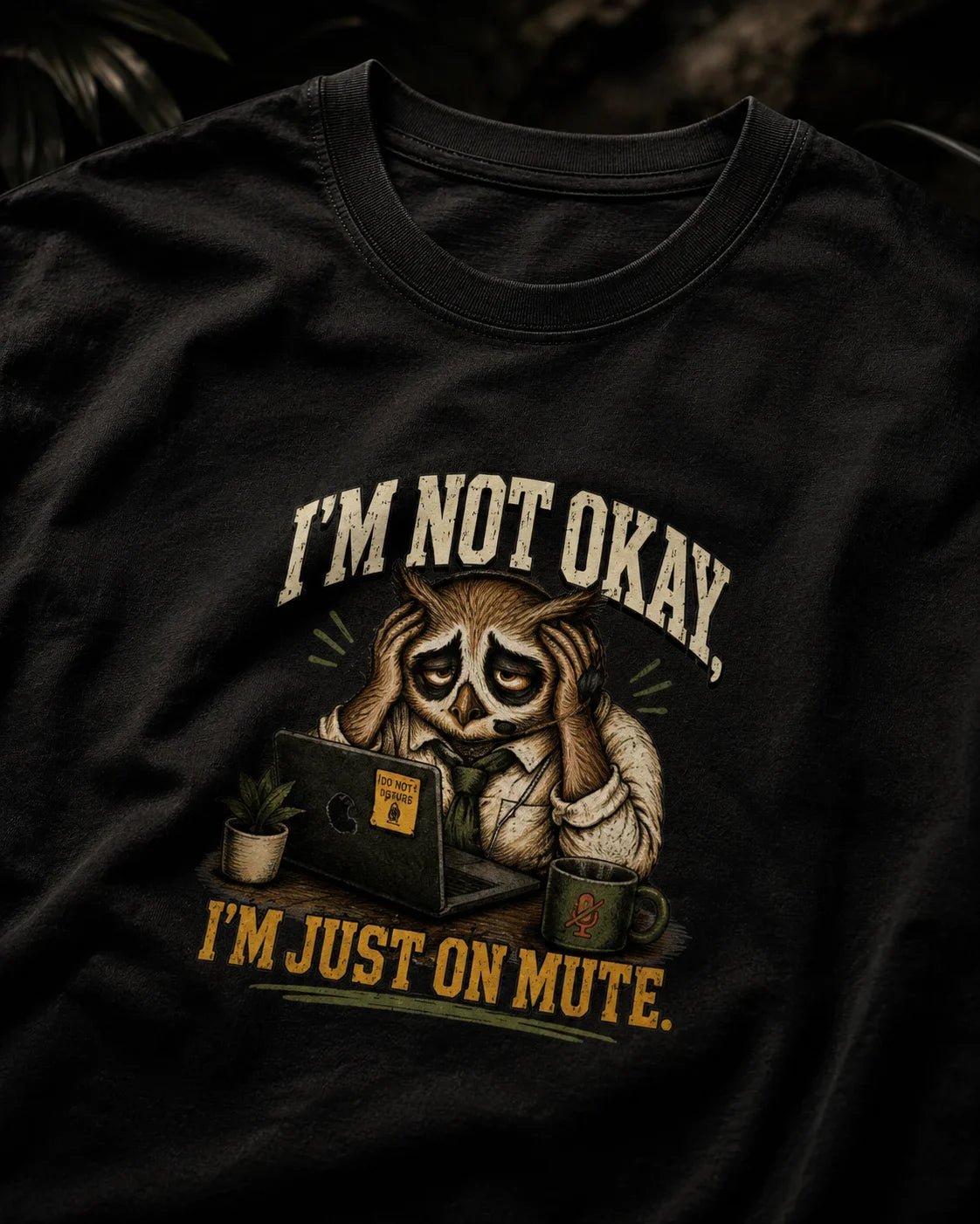 I’m Not Okay, I’m Just On Mute Black T-shirt