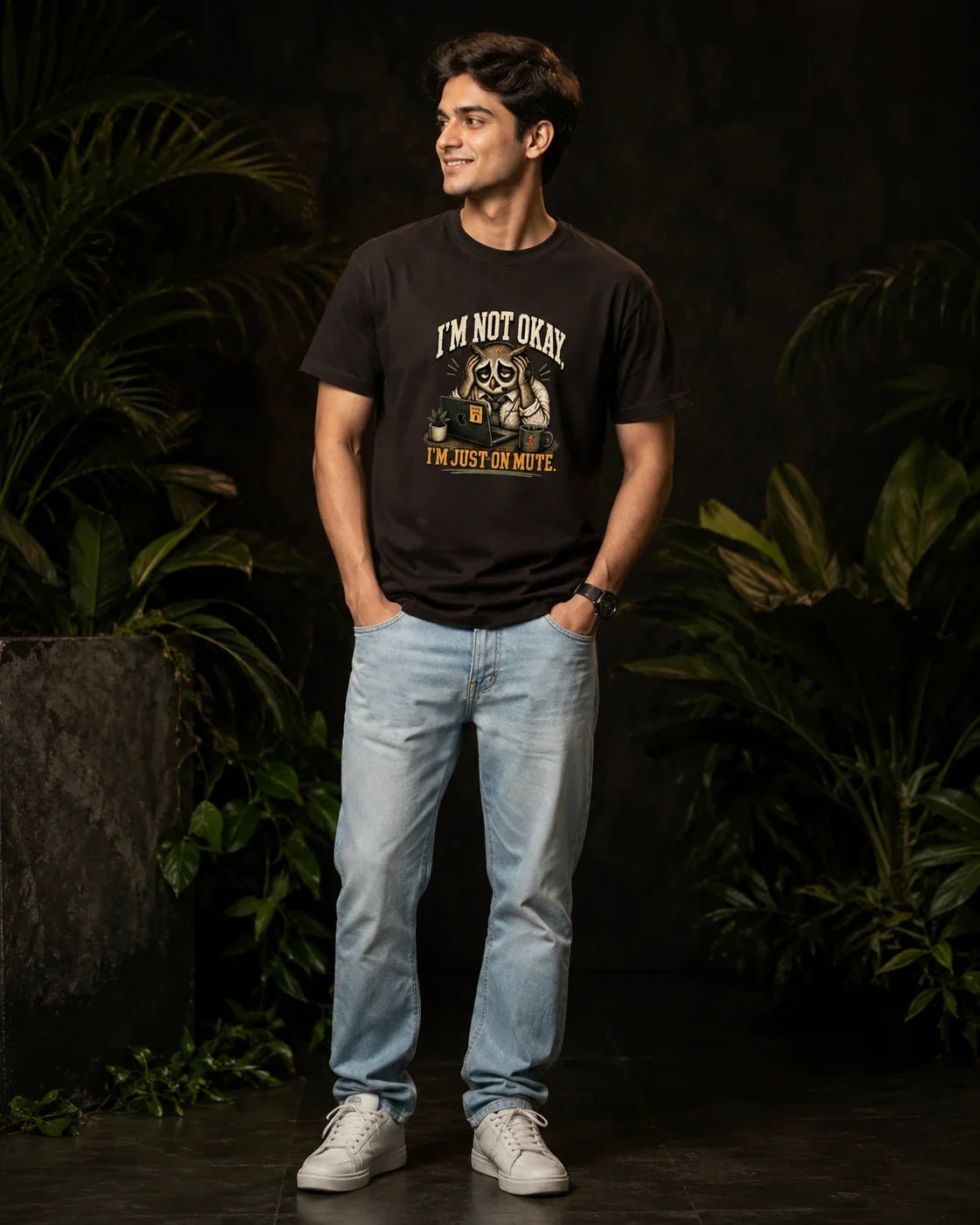I’m Not Okay, I’m Just On Mute Coffee Brown T-shirt