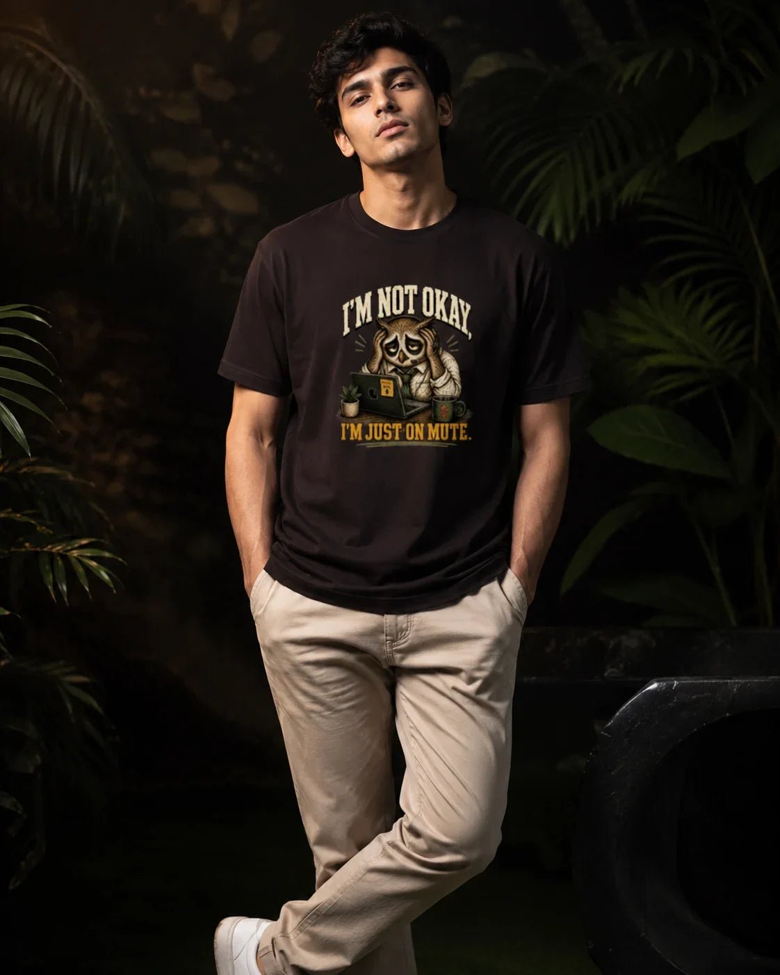 I’m Not Okay, I’m Just On Mute Coffee Brown T-shirt